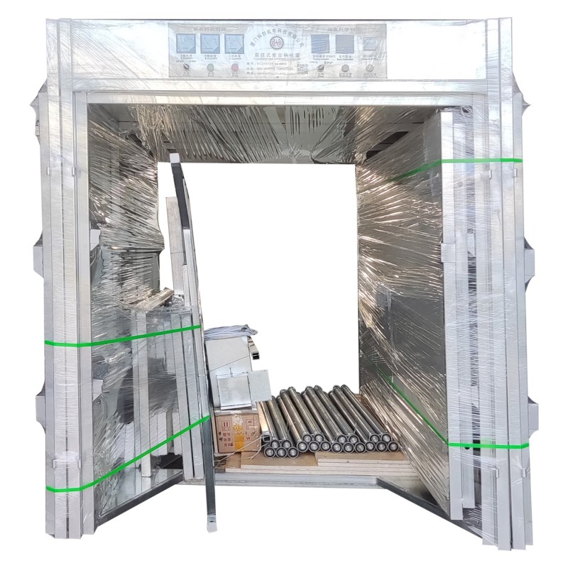 Buồng bảo dưỡng công nghiệp bán lắp ráp vận chuyển dạng gói phẳng với C-Rail Buồng bảo dưỡng công nghiệp bán lắp ráp vận chuyển dạng gói phẳng với C-Rail
